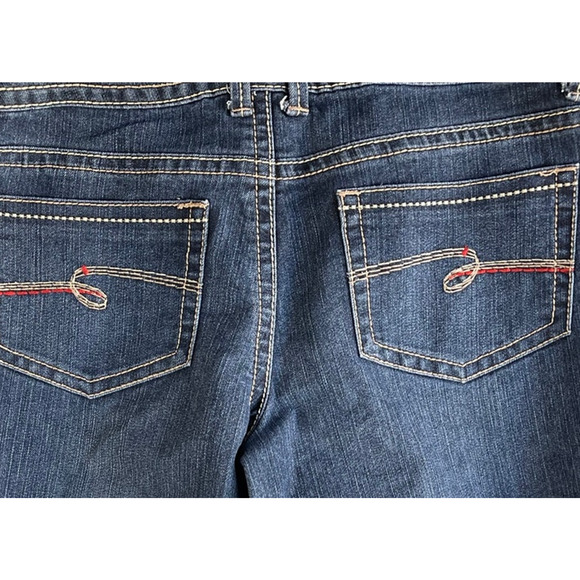 Justice Jeans Girls Size 14 1/2 Simply Low Capri Blue Denim Jeans - Picture 8 of 9